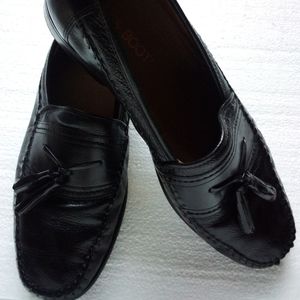 Brass Boot Soft Leather Tassel Slip On Loafers Men's 10.5 Black